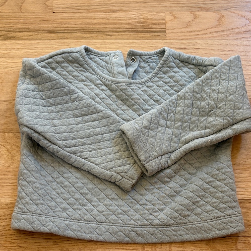 Gray Quilted Kids Sweatshirt